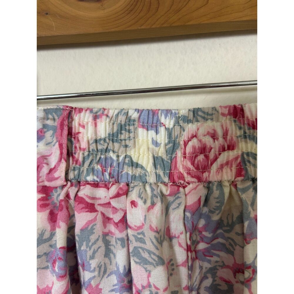 Vintage Land's End Floral skirt pink Women's L midi/maxi pockets summer cottage‎ - Picture 7 of 9
